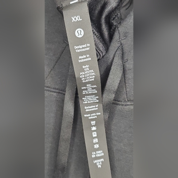 🔥HostPic🔥NWTLululemon SizeXXL-City Sweat Pullover Hoodie"Athletes First" Black - Picture 8 of 11